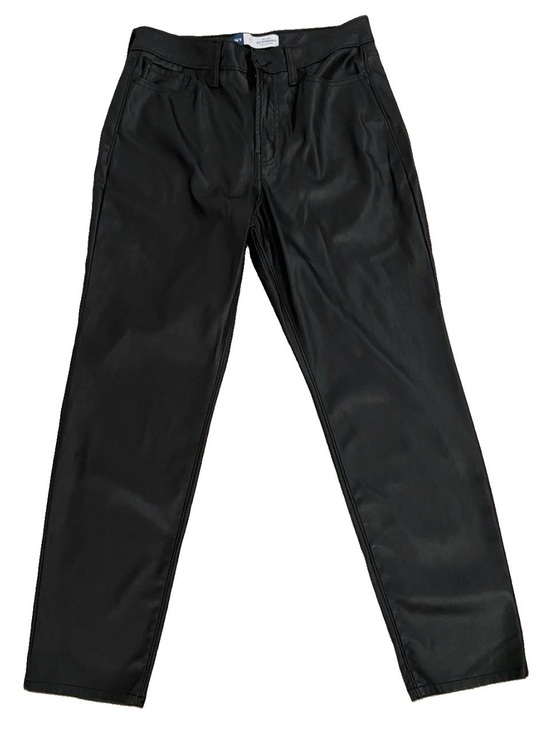 Old Navy Denim - OLD NAVY High-Rise OG Straight Black FAUX LEATHER JEANS Size 8